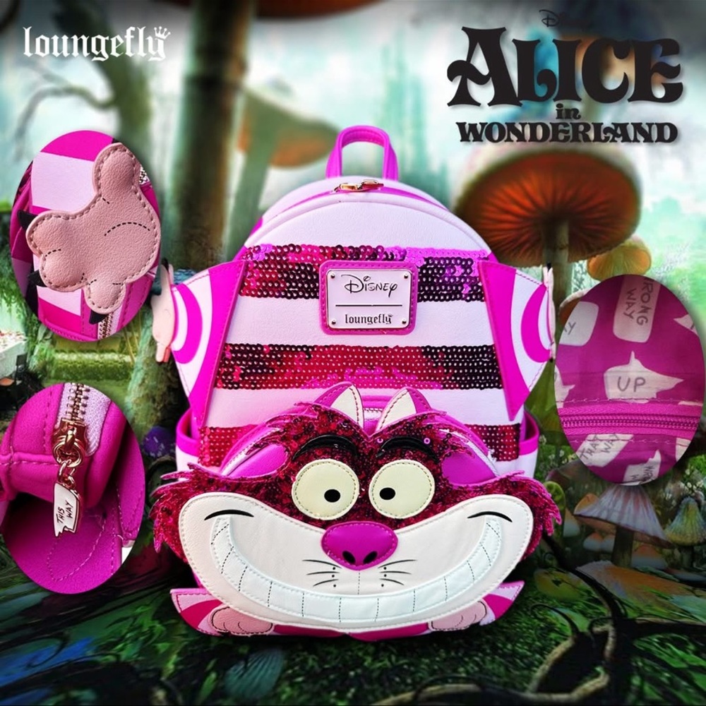 Loungefly Disney Cheshire Cat Sequin Mini Backpack - BAM Exclusive